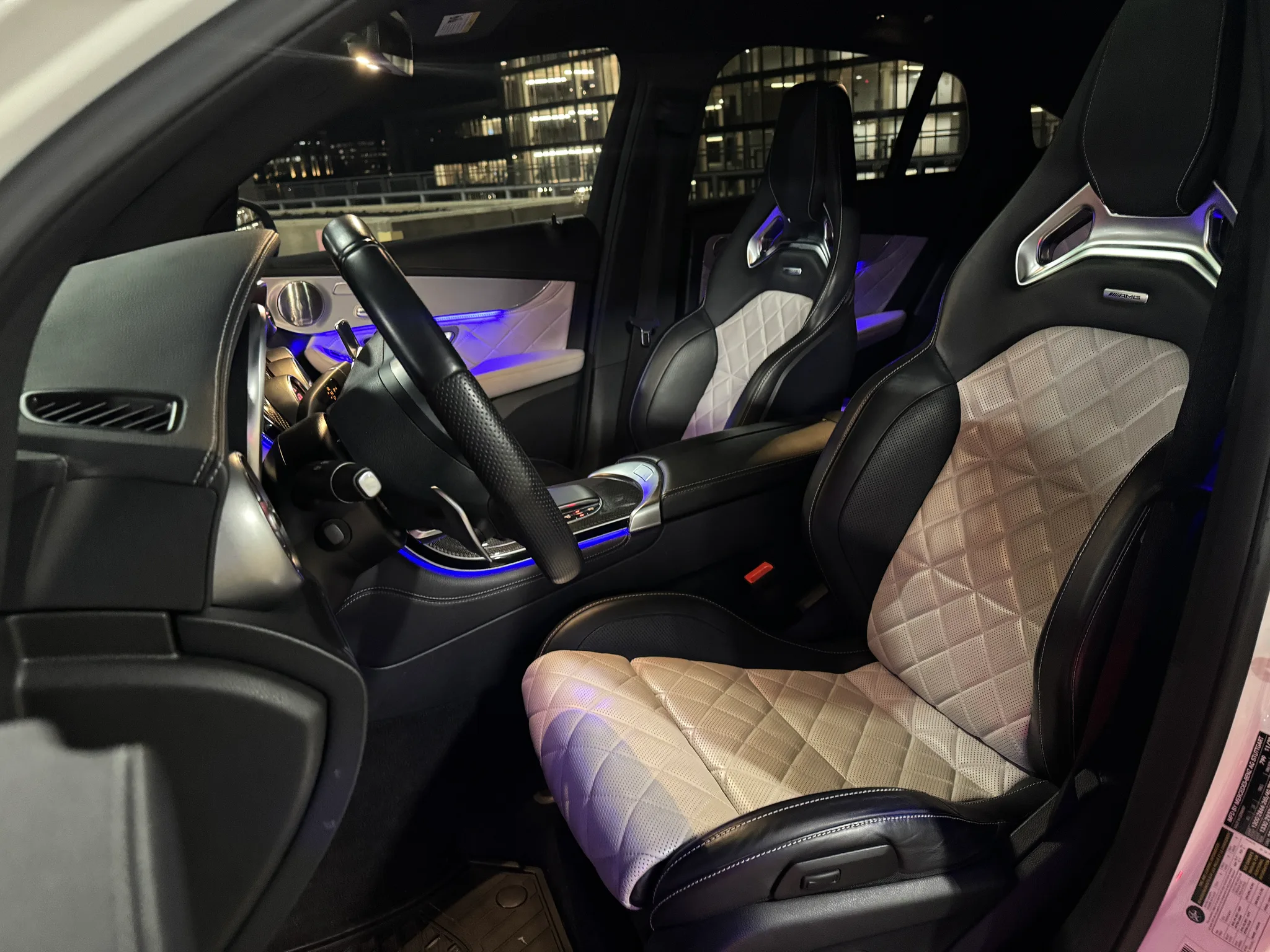 Mercedes-AMG GLC 63 S interior — AMG performance seats and carbon fiber trim