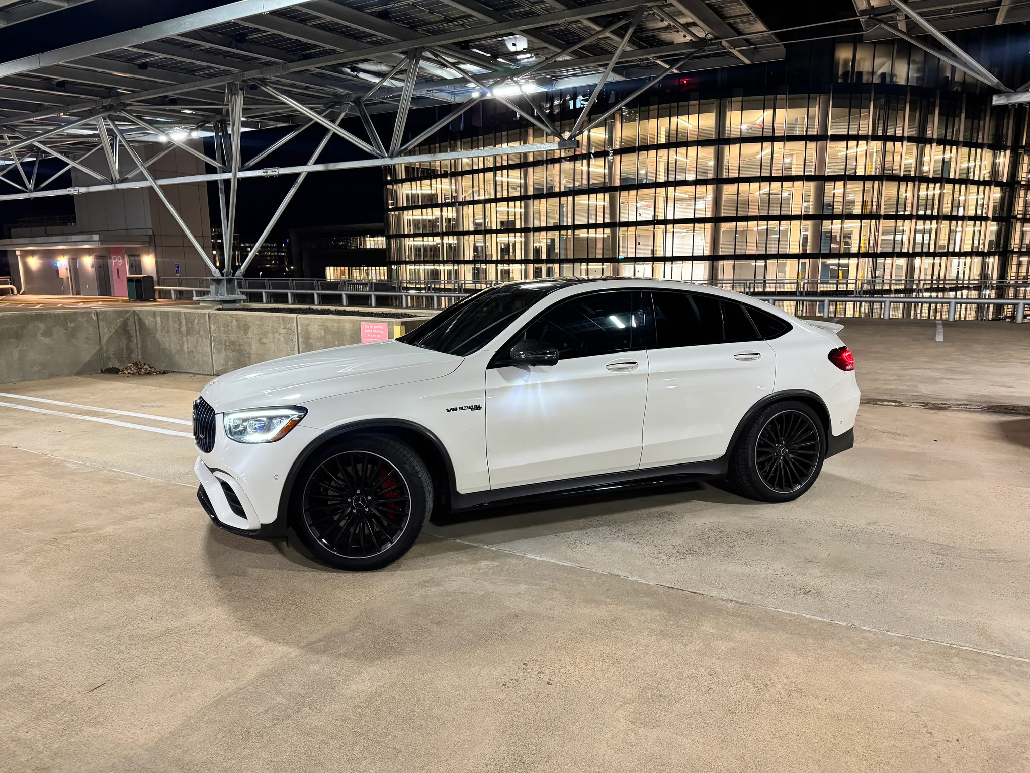 Mercedes-AMG GLC 63 S side profile — 503 hp performance SUV rental