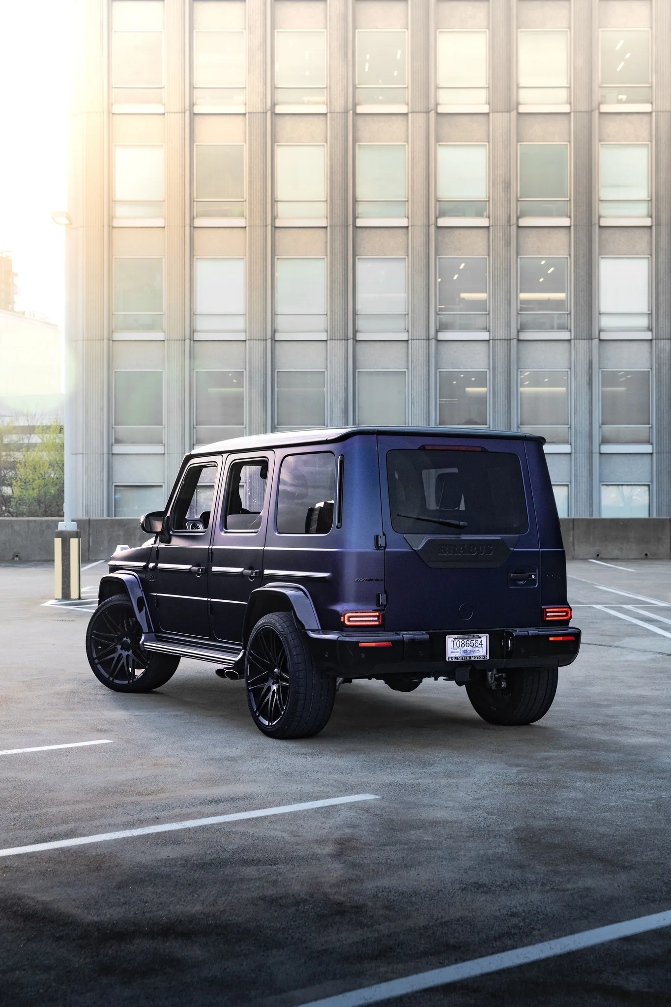Brabus G63 AMG rear angle — exotic G-Wagon rental in DC, Maryland, and Virginia
