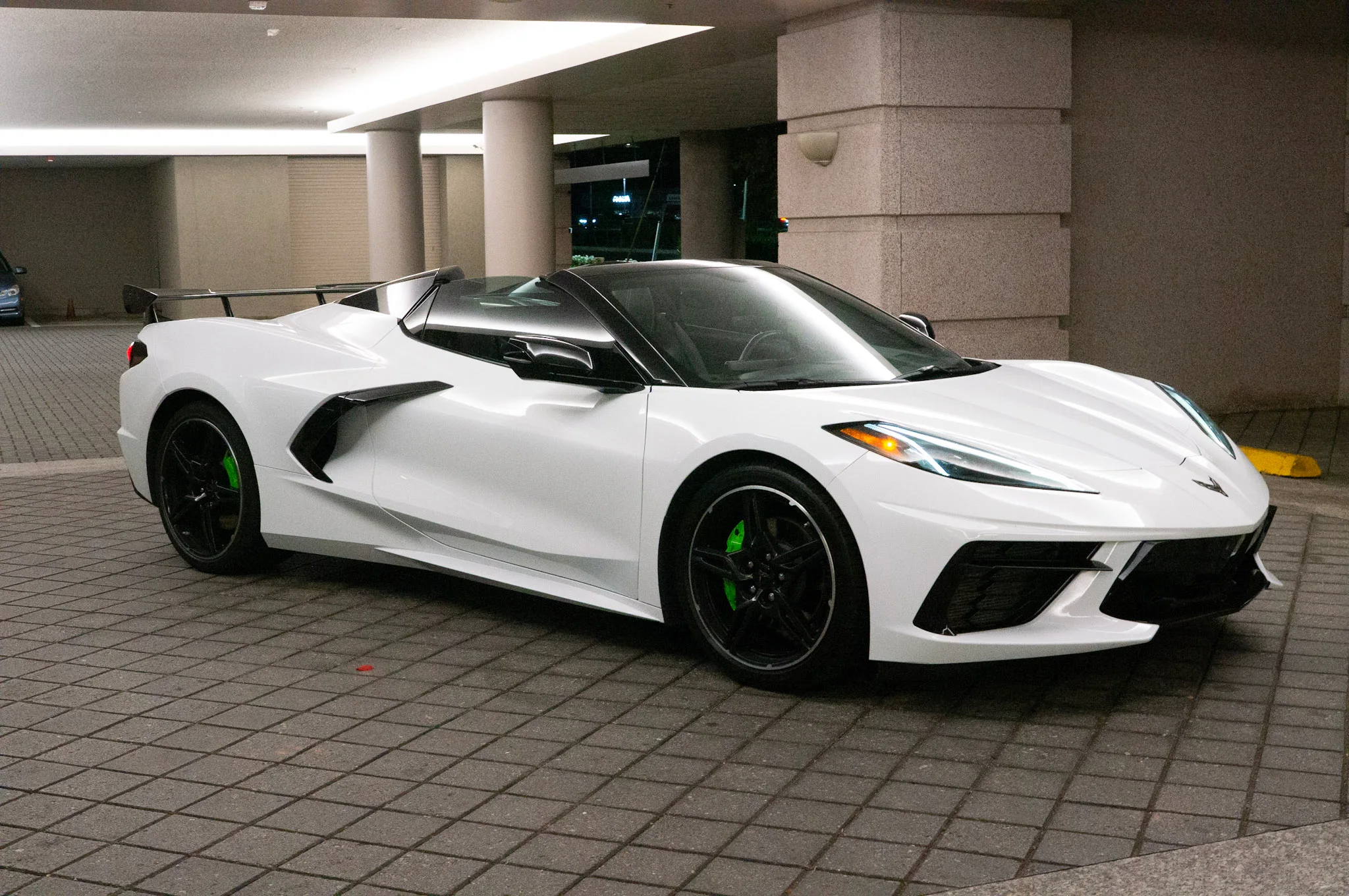 White C8 Corvette