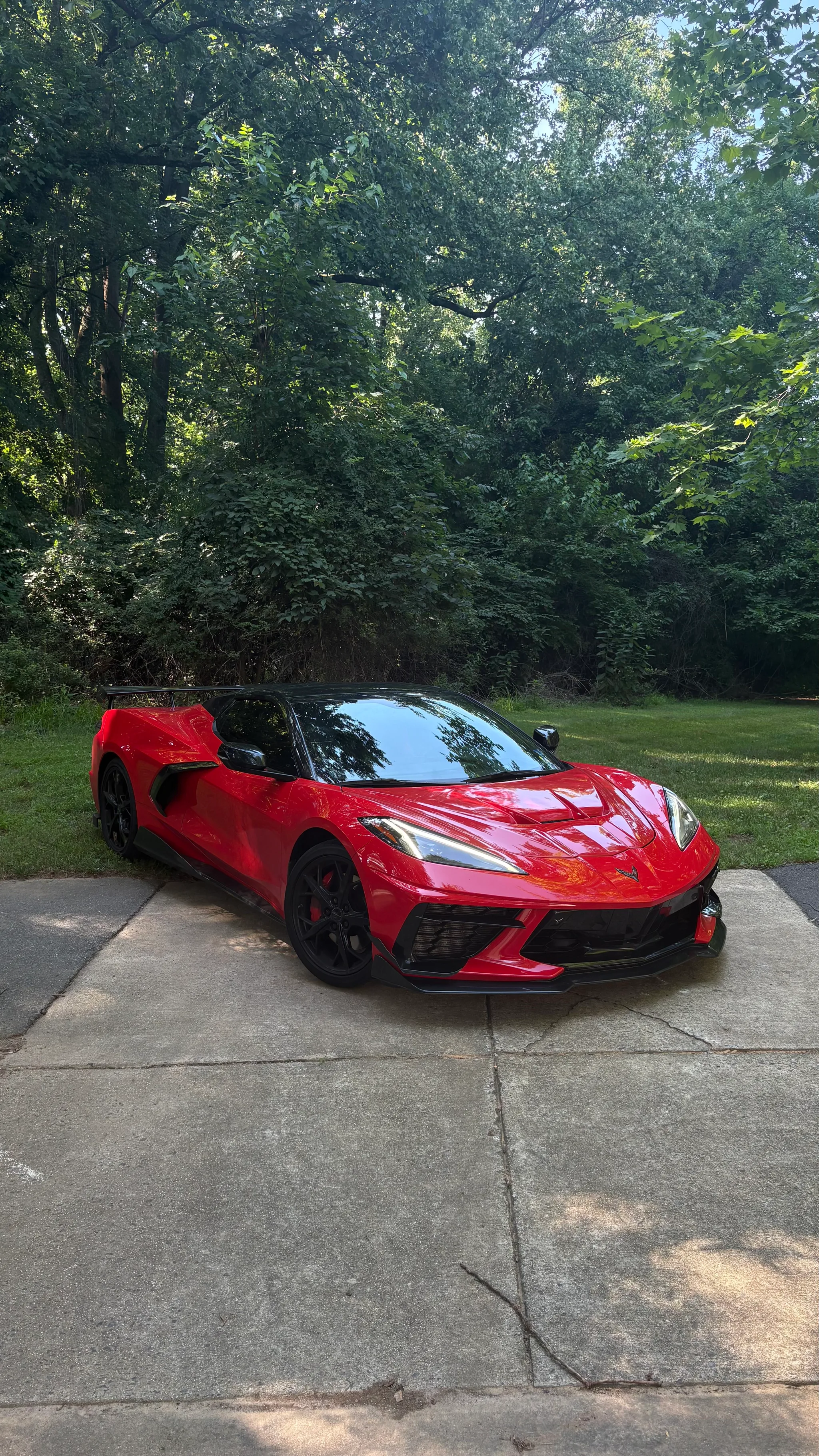 Red C8 Corvette