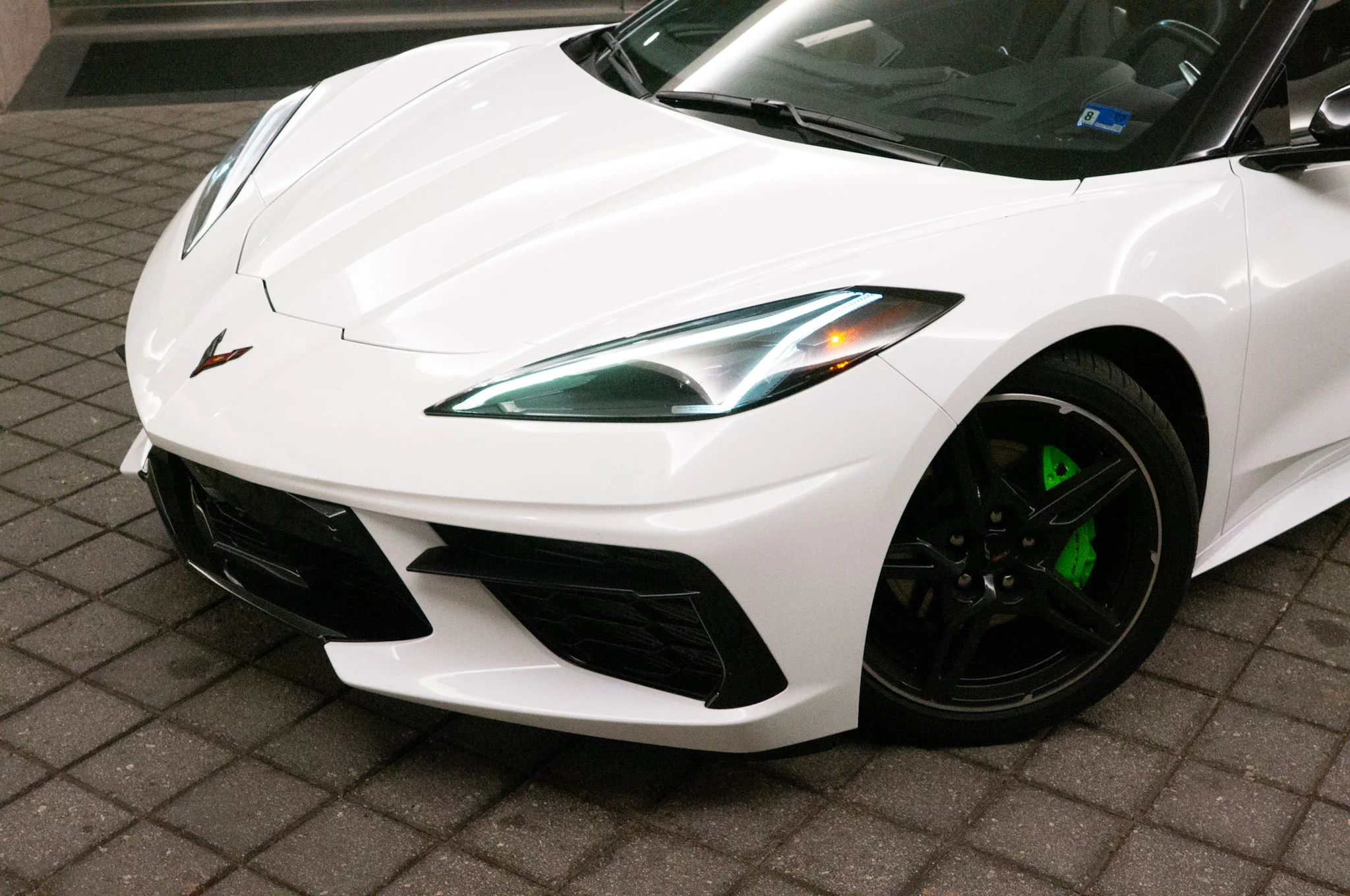 White C8 Corvette — exotic car rental at ExoDrive Exotics