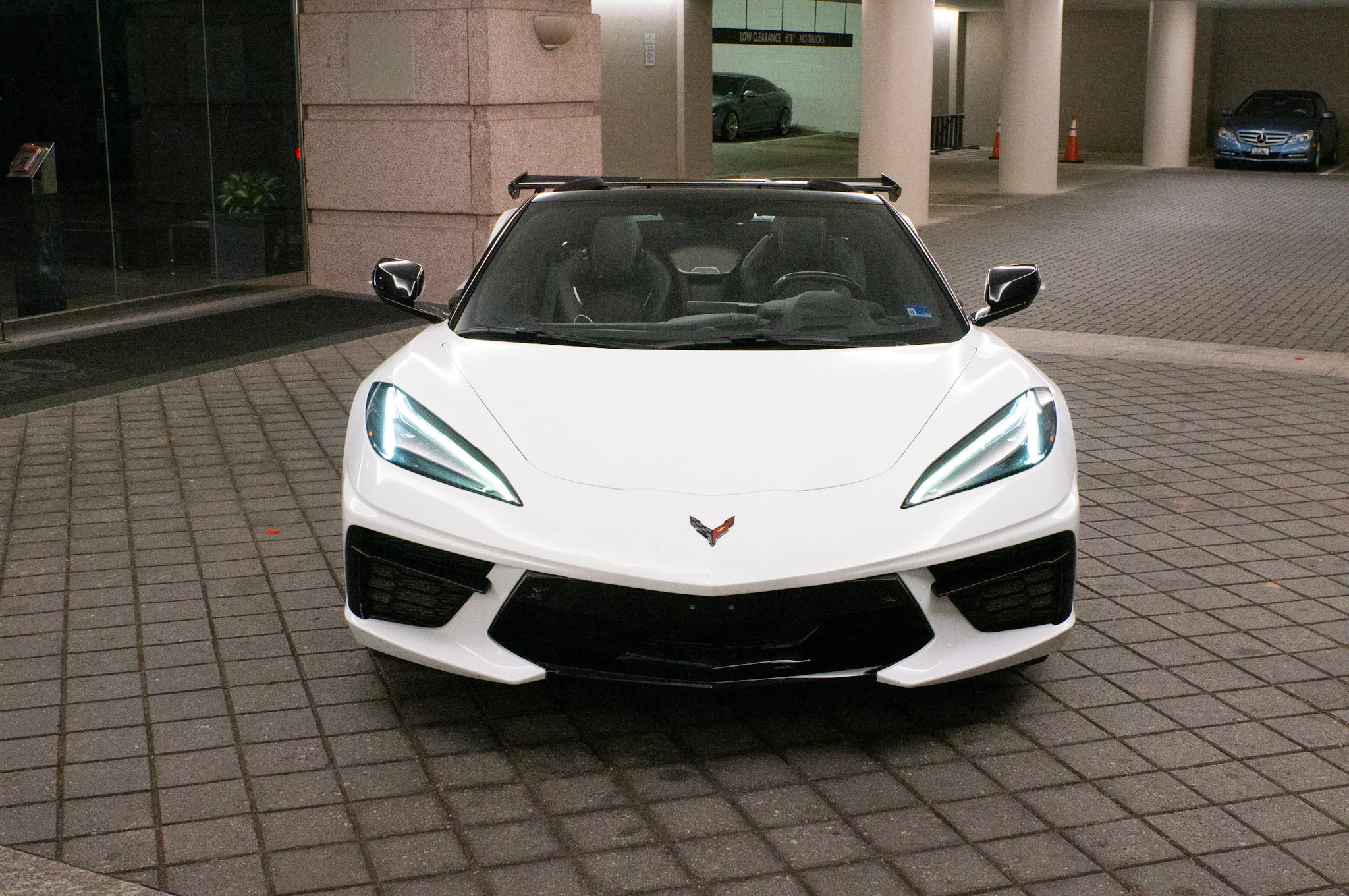 White C8 Corvette — exotic car rental at ExoDrive Exotics